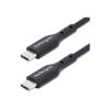 StarTech.com - USB-Kabel - USB-C (M) zu USB-C (M) - USB 2.0 - 3 A - 2 m - USB Power Delivery (60W) - Schwarz (Packung mit 2)