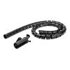 StarTech.com CMSCOILED Kabelbündelschlauch (1,5 m, 25mm / 1 Zoll Durchmesser, erweiterbarer Spiralkabel-Organizer) schwarz - Kabelhüllen-Kit - Schwarz - 1.5 m