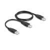 Delock - USB-Kabel - USB (M) zu USB (M) - USB 2.0 - 70 cm - Schwarz