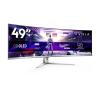 Philips Evnia 8000 49M2C8900 - OLED-Monitor - Gaming - gebogen - 124.5 cm (49") (48.9" sichtbar) - 5120 x 1440 Dual Quad HD @ 240 Hz - 1000 cd / m² - 15000000:1 - DisplayHDR 400 True Black - 0.03 ms - 2xHDMI, DisplayPort, USB-C - Lautsprecher - Weiß st