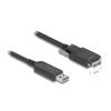 Delock - USB-Kabel - Micro-USB Typ B (M) schraubbar zu USB Typ A (M) - USB 2.0 - 900 mA - 15 m - bis zu 10 Gbps Datentransferrate - Schwarz