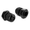 Delock - Kabelverschraubung - M16 x 1.5 mm - Jet Black, RAL 9005 (Packung mit 10)