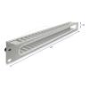 Delock - Verlegetafel für Rack-Kabelmanagement - mit Öffnung und Kantenschutz - Grau, RAL 7035 - 1U - 48.3 cm (19")