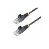 StarTech.com 15m Black Slim CAT6 Ethernet Cable, Snagless, 28AWG, LSZH - Patch-Kabel - RJ-45 (M) zu RJ-45 (M) - 15 m - 3.6 mm - UTP - CAT 5 / 5e / 6 - IEEE 802.3bt - halogenfrei, ohne Haken, stabiler Kupfer - Schwarz