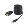 StarTech.com 3m USB auf Seriell Adapter, COM-Retention, FTDI, USB auf DB9 - Kabel USB / seriell - USB (M) zu DB-9 (M) - 3 m - Schwarz