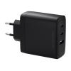 dbramante1928 re-charge - Netzteil - 100 Watt - 3 Ausgabeanschlussstellen (2 x USB-C, USB) - Schwarz