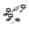 StarTech.com 4m 2-Port USB auf Seriell Adapter, RS232 COM-Retention, FTDI - Kabel USB / seriell - USB (M) zu DB-9 (M) schraubbar - 4 m - Schwarz