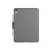 Logitech Slim Folio - Tastatur und Foliohülle - kabellos - Bluetooth LE - QWERTZ - Deutsch - Oxford Gray - für Apple 10.9-inch iPad Wi-Fi