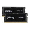 Kingston FURY Impact - DDR5 - Kit - 32 GB: 2 x 16 GB - SO DIMM 262-PIN - 4800 MHz / PC5-38400 - CL38 - 1.1 V - ungepuffert - on-die ECC