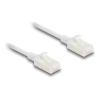 Delock RJ45 Netzwerkkabel Cat.6A Stecker zu Stecker mit robuster Rastnase Industrietauglich U / UTP Slim 0,5 m weiß