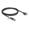 Delock - Netzwerkkabel - 8 pin M12-X (W) zu RJ-45 (M) schraubbar - 2 m - 6.8 mm - S / FTP - CAT 6a - geformt, verseilt - Schwarz