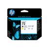 HP No72 Matte Black and Yellow Printhead