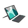 Logitech Flip Folio - Tastatur und Foliohülle - full size - kabellos - Bluetooth 5.1 LE - QWERTZ - Deutsch - Graphite - für Apple 10.9-inch iPad Air (5th generation), 11-inch iPad Air (M2, M3), 11-inch iPad Pro (M4, M5)