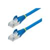 StarTech.com 1,5 m CAT6a Kabel, LSZH, 10Gbit SFTP Netzwerk / Ethernet Kabel - Patch-Kabel - RJ-45 (M) zu RJ-45 (M) - 1.5 m - S / FTP - CAT 6a - IEEE 802.3bt - halogenfrei, geformt, ohne Haken, verseilt - Blau