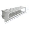 Delock - Verlegetafel für Rack-Kabelmanagement - mit Öffnung und Kantenschutz - Grau, RAL 7035 - 2U - 48.3 cm (19")