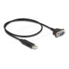 Delock - Serieller Adapter - USB 2.0 - RS-232 - Schwarz
