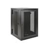 Eaton Tripp Lite Series 18U Wall Mount Rack Enclosure Server Cabinet Swinging Hinged Door Deep - Schrank Netzwerkschrank - geeignet für Wandmontage - Schwarz - 18U - 48.3 cm (19")