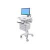 Ergotron Cart with LCD Arm, 3 Drawers - Wagen - offene Architektur - für LCD-Display / PC-Ausrüstung - Kunststoff, Aluminium, verzinker Stahl - Bildschirmgröße: bis zu 61 cm (bis zu 24 Zoll)