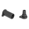 Delock - Stecker-Staubschutz - DL4, für Männer und Frauen, Silikon, 2-teilig - Schwarz (Packung mit 10)