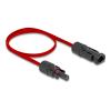 Delock - Solarkabel - DL4 (M) zu DL4 (W) - 1000 V - 60 cm - flach - Rot