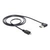 Delock EASY-USB - USB-Kabel - Micro-USB Typ B (M) zu USB (M) - 1 m - 90° Stecker - Schwarz