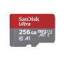 SanDisk Ultra - Flash-Speicherkarte (microSDXC-an-SD-Adapter inbegriffen) - 256 GB - A1 / UHS Class 1 / Class10 - microSDXC UHS-I