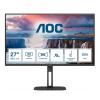 AOC Q27V5C - LED-Monitor - 68.6 cm (27") - 2560 x 1440 QHD @ 75 Hz - IPS - 300 cd / m² - 1000:1 - 4 ms - HDMI, DisplayPort, USB-C - Lautsprecher - Schwarz
