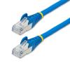 StarTech.com 3m CAT6a Ethernet Cable - Blue - Low Smoke Zero Halogen (LSZH) - 10GbE 500MHz 100W PoE++ Snagless RJ-45 w / Strain Reliefs S / FTP Network Patch Cord - Patch-Kabel - RJ-45 (M) zu RJ-45 (M) - 3 m - S / FTP - CAT 6a - IEEE 802.3bt - ohne Haken,