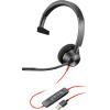 Poly Blackwire 3310 - Blackwire 3300 series - Headset - On-Ear - kabelgebunden - USB-A - Schwarz