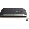Poly Sync 20+ - Smarte Freisprecheinrichtung - Bluetooth - kabellos, kabelgebunden - USB-A - Schwarz, Silber - Zoom Certified, Zertifiziert für Microsoft Teams