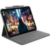 Logitech Slim Folio - Tastatur und Foliohülle - kabellos - Bluetooth LE - QWERTY - GB - Oxford Gray - für Apple 10.2-inch iPad Wi-Fi, 10.5-inch iPad Pro Wi-Fi, 10.9-inch iPad Wi-Fi, iPad Air Wi-Fi