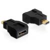 Delock Adapter High Speed HDMI with Ethernet - HDMI-Adapter - mini HDMI weiblich zu mikro HDMI männlich