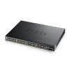 Zyxel XGS2220 Series XGS2220-54HP - Switch - 48 Port GbE L3 Access, NebulaFLEX Cloud, mit 6 10G Uplink - managed - 40 x 10 / 100 / 1000 (PoE+) + 8 x 10 / 100 / 1000 (PoE++) + 2 x 1 / 2.5 / 5/10 (PoE++) + 4 x 10 Gigabit SFP+ - Desktop, an Rack montierbar -