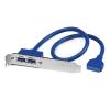 StarTech.com 2 Port USB 3.0 A Buchse Slotblech - USB 3 Pin Header Slotblech Konsole - USB-Konsole - USB Typ A (W) zu 20 PIN IDC (W) - 50 cm - Blau - für P / N: PEXUSB312A1C1H, PEXUSB312A2C2V, PEXUSB312EIC