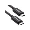 StarTech.com 50cm (1.6ft) Thunderbolt 3 Cable, 40Gbps, 100W PD, 4K / 5K Video, Thunderbolt-Certified, Compatible w / TB4 / USB 3.2 / DisplayPort - Thunderbolt-Kabel - USB-C (M) zu USB-C (M) - Thunderbolt 3 / USB / DisplayPort - 50 cm - Schwarz - für P / N