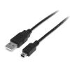 StarTech.com 1 m Mini USB 2.0 Kabel - A auf Mini B  Stecker / Stecker - USB Anschlusskabel - USB-Kabel - USB (M) zu Mini-USB, Typ B (M) - USB 2.0 - 1 m - Schwarz