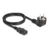 Delock - Stromkabel - power CEE 7 / 7 gewinkelt zu power IEC 60320 C13 - 250 V - 10 A - 1 m - Schwarz