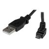 StarTech.com 1m USB 2.0 A auf Micro B Kabel aufwärtsgewinkelt - Schwarz - USB A / Micro B Datenkabel / Anschlusskabel - USB-Kabel - Micro-USB Typ B (M) zu USB (M) - USB 2.0 - 1 m - geformt, 90° Stecker - Schwarz