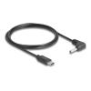 Delock - Stromkabel - USB-C (M) zu Gleichstromstecker 3,5 x 1,35 mm (M) gewinkelt - 5 V - 1 A - 1.5 m - Schwarz