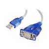 C2G 1.5ft USB to Serial Cable - USB to DB9 Serial RS232 Cable - M / M - Serieller Adapter - USB - RS-232 - Blau