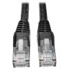 Eaton Tripp Lite Series Cat6 Gigabit Snagless Molded (UTP) Ethernet Cable (RJ45 M / M), PoE, Black, 50 ft. (15.24 m) - Patch-Kabel - RJ-45 (M) zu RJ-45 (M) - 15.2 m - UTP - CAT 6 - geformt, ohne Haken, verseilt - Schwarz