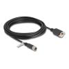 Delock - Netzwerkkabel - 8 pin M12-X (W) zu RJ-45 (W) schraubbar - 5 m - 6.8 mm - S / FTP - CAT 6a - X-kodiert - Schwarz