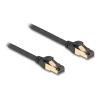 Delock - Patch-Kabel - RJ-45 (M) zu RJ-45 (M) - 1 m - S / FTP - Schwarz