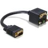 Delock - VGA-Adapter - HD-15 (VGA) (M) zu HD-15 (VGA), RCA (W) - 20 cm