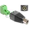Delock Adapter DC 2.1 x 5.5 mm male > Terminal Block - Netzteil - 2-polige Klemmleiste (W) zu Gleichstromstecker 2,1 mm (W)