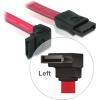 Delock - SATA-Kabel - Serial ATA 150 / 300 - SATA (W) zu SATA (W) - 30 cm - nach oben gewinkelter Stecker, gerader Stecker - Rot