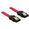 Delock - SATA-Kabel - Serial ATA 150 / 300 - SATA (W) zu SATA (W) - 50 cm - eingerastet, gerader Stecker - Rot