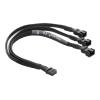 Delock - Netzsplitter für Lüfter - 4-polig PWM zu 4-polig PWM - 24 V - 3 A - 30 cm - geflochten - Schwarz
