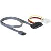 Delock SATA All-in-One cable - SATA-Kabel - Serial ATA 150 / 300 - interne Stromversorgung, 4-polig, SATA zu SATA Combo (W) - 50 cm