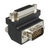 Delock Adapter DVI 24+5 female / VGA 15 pin male 90°angled - VGA-Adapter - HD-15 (VGA) (M) zu DVI-I (W) - 90° Stecker, Daumenschrauben